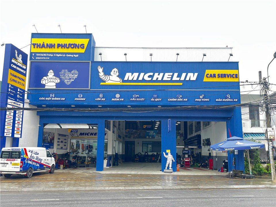 Mặt tiền Michelin Car Service Thành Phương, 104 Hai Bà Trưng, Quảng Ngãi